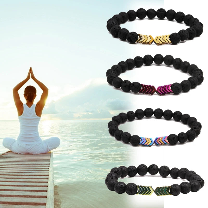 Sacred Arrow Bracelet Lava Stone | Attract Positive Energy
