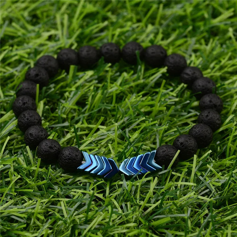 Sacred Arrow Bracelet Lava Stone | Attract Positive Energy