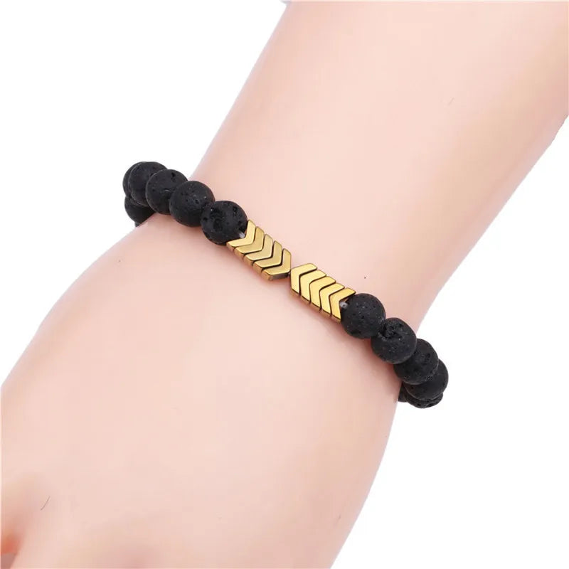 Sacred Arrow Bracelet Lava Stone | Attract Positive Energy