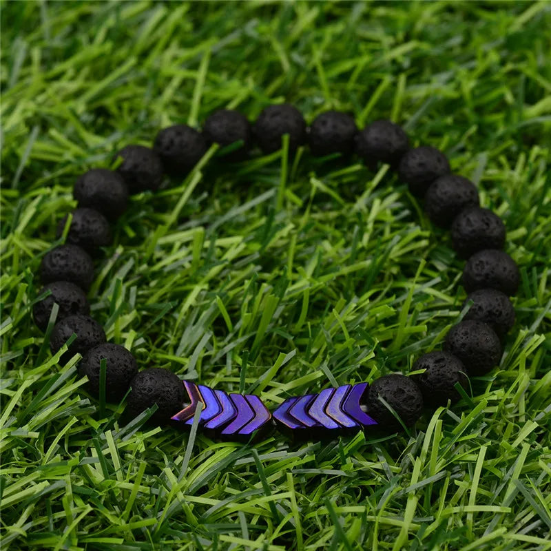 Sacred Arrow Bracelet Lava Stone | Attract Positive Energy