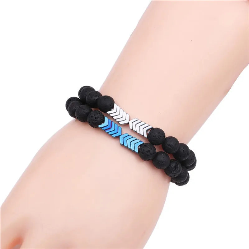 Sacred Arrow Bracelet Lava Stone | Attract Positive Energy