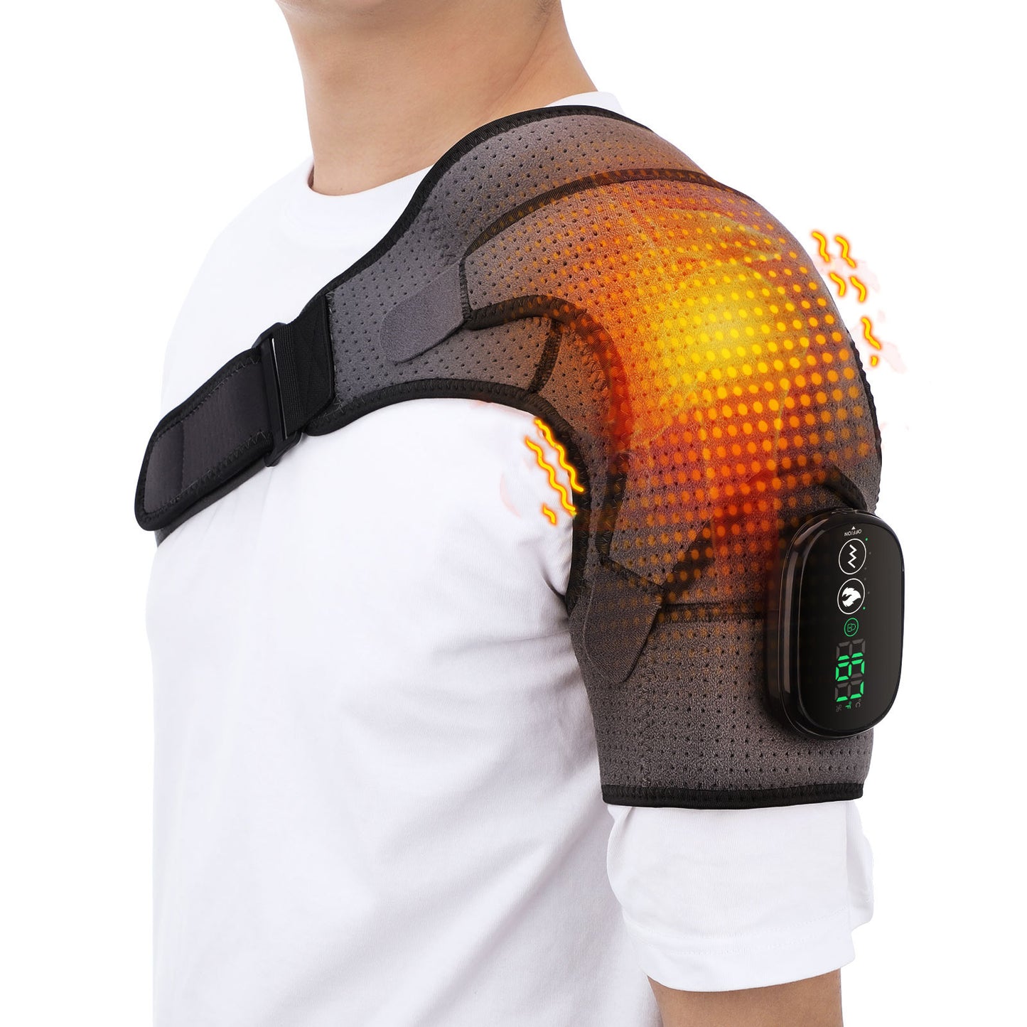 Smart Heated Shoulder Massager with Vibration