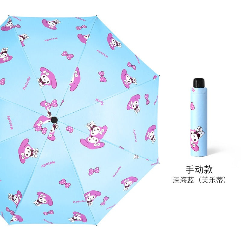 Fruit Umbrella with UV Protection - Sunscreen Automatic Triple Fold