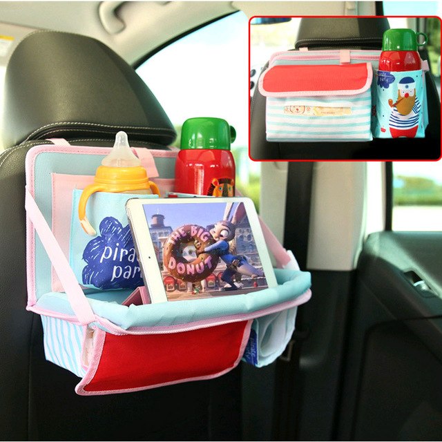 Universal Baby Car Hanging Basket Storage Bag Car Seat Back Organizer With Tablet Holder