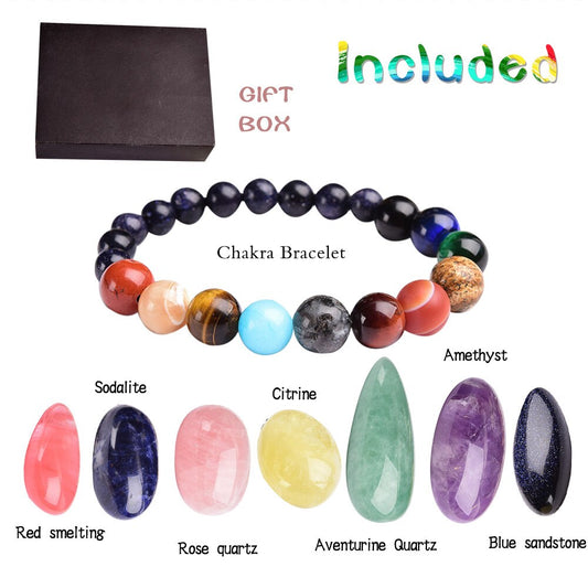 8pcs Natural Crystal Stone Chakra Healing Stone | Attract Positive Energy
