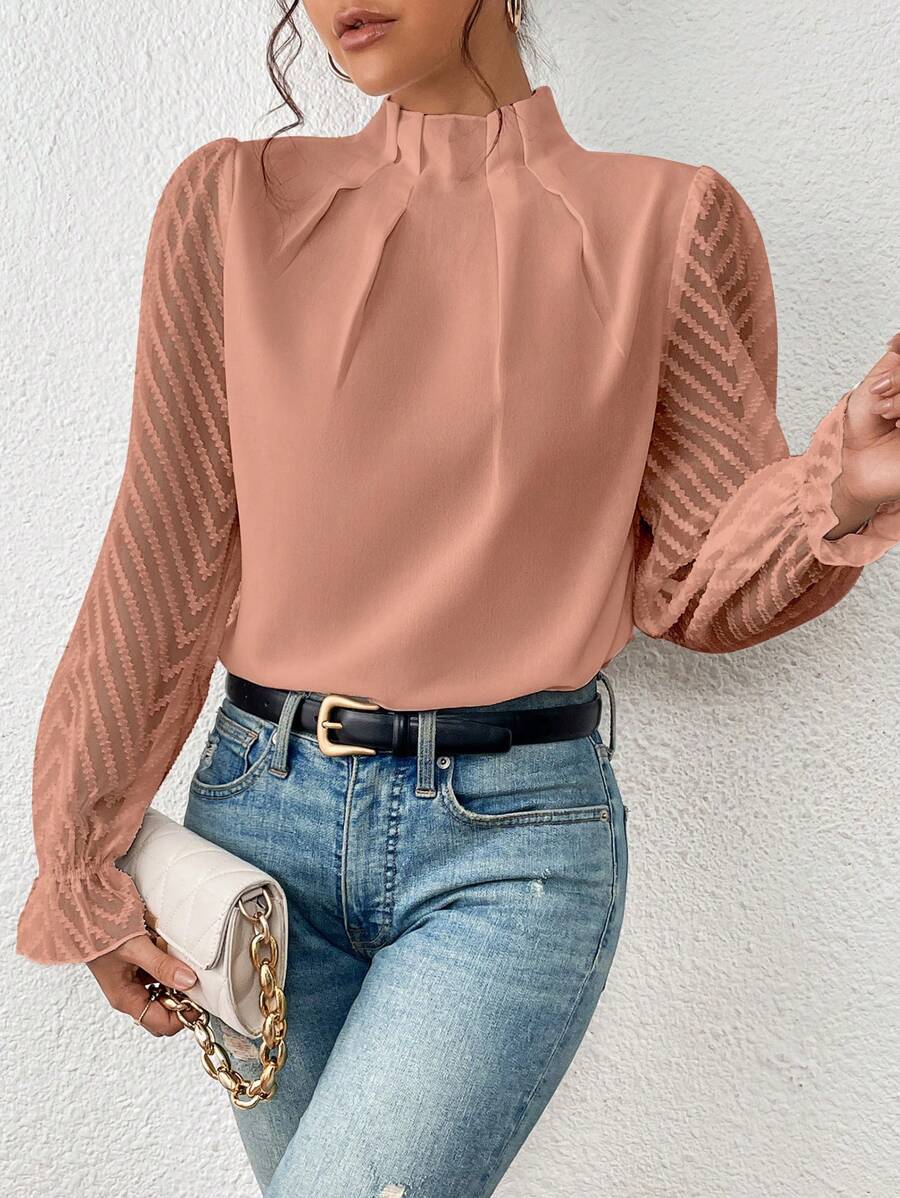 Chiffon Long Sleeve Top