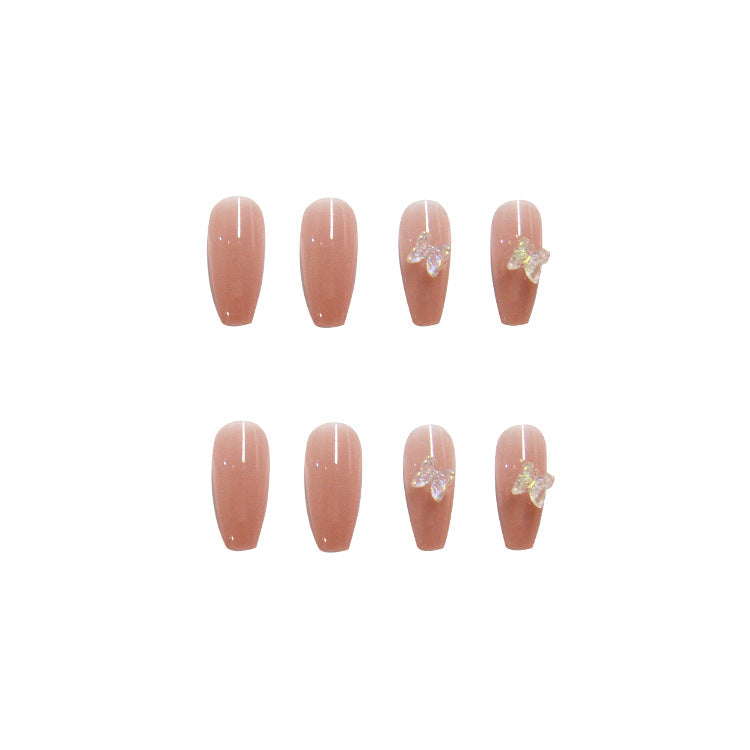 Aurora Butterfly Manicure Wearing False Nail Patch