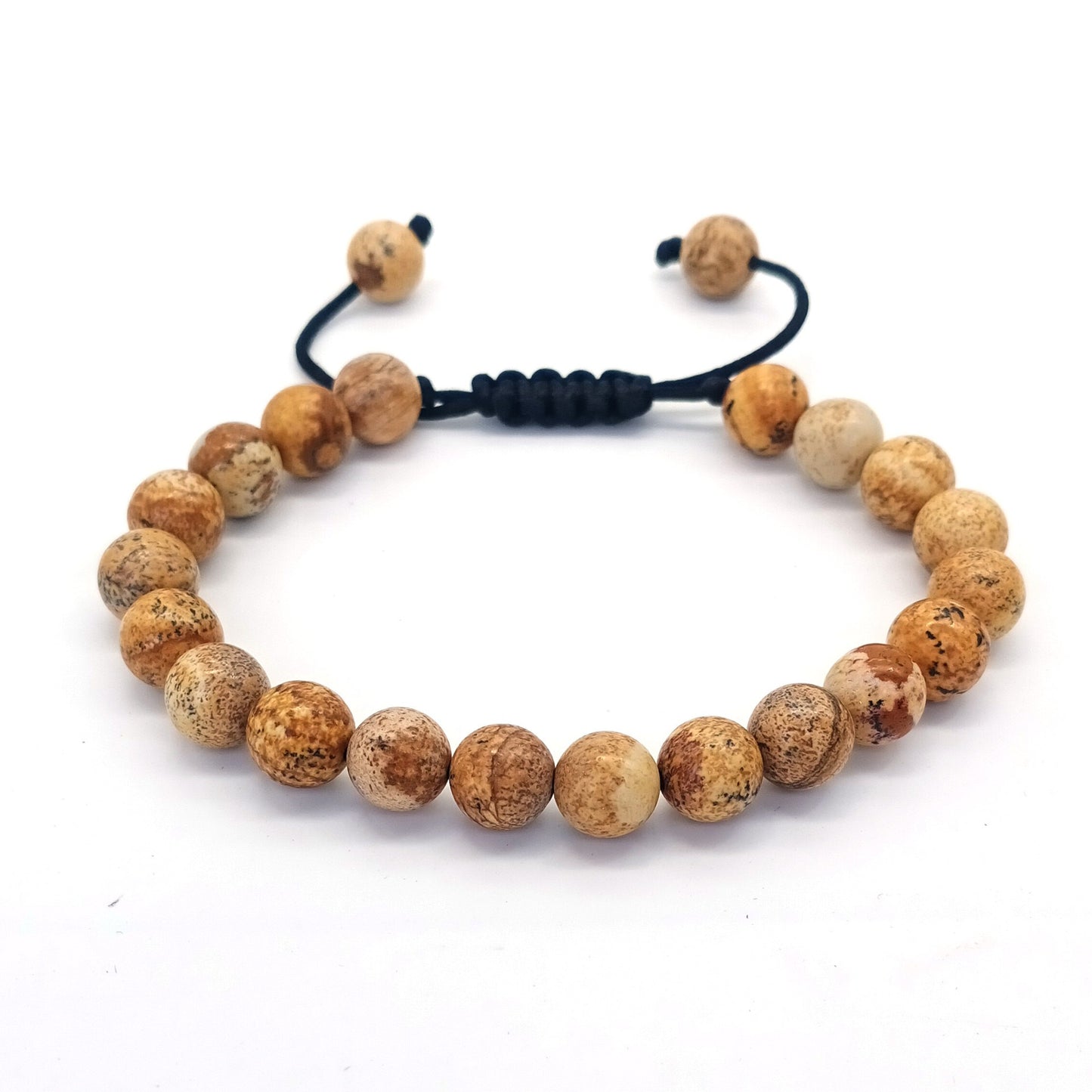 Natural Stone Beads Braided Bracelet Adjustable