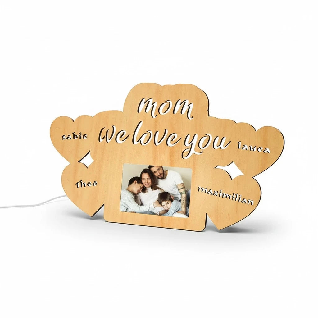 Personalized Night Lamp Photo Frame – Mother’s Day Gift for Mom