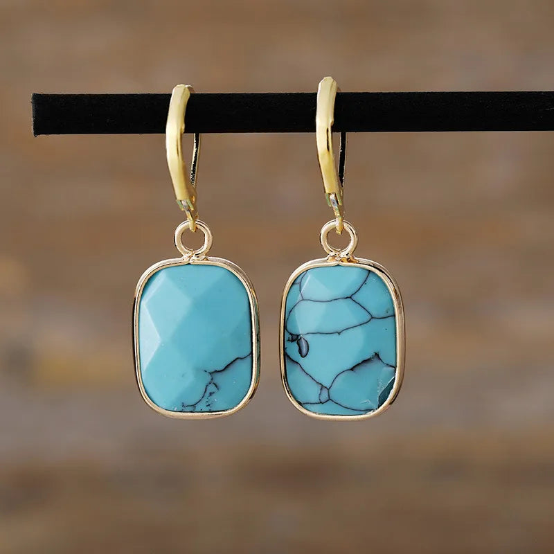 Natural Stone Dangle Earrings