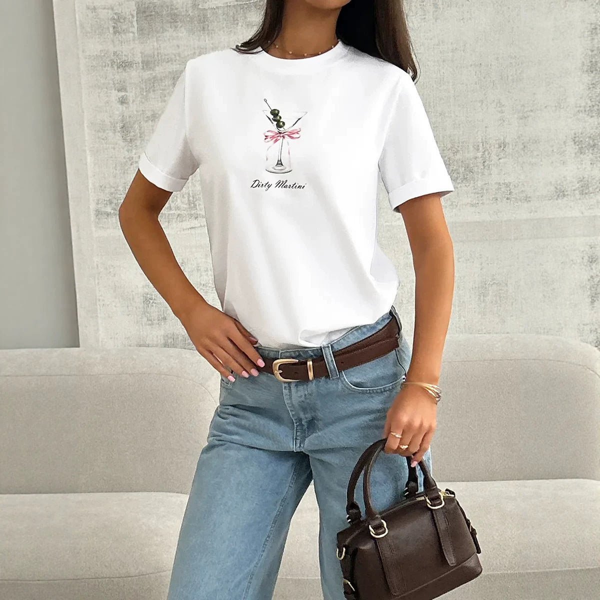 Loose Round Neck Tee