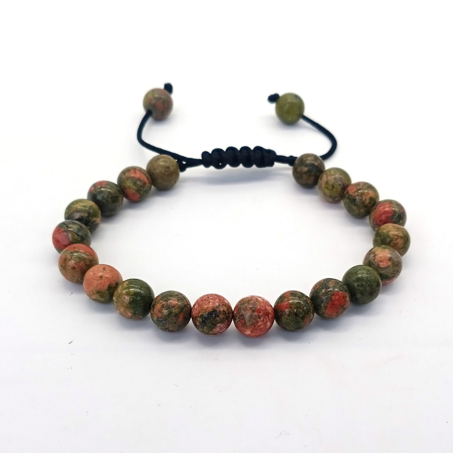 Natural Stone Beads Braided Bracelet Adjustable