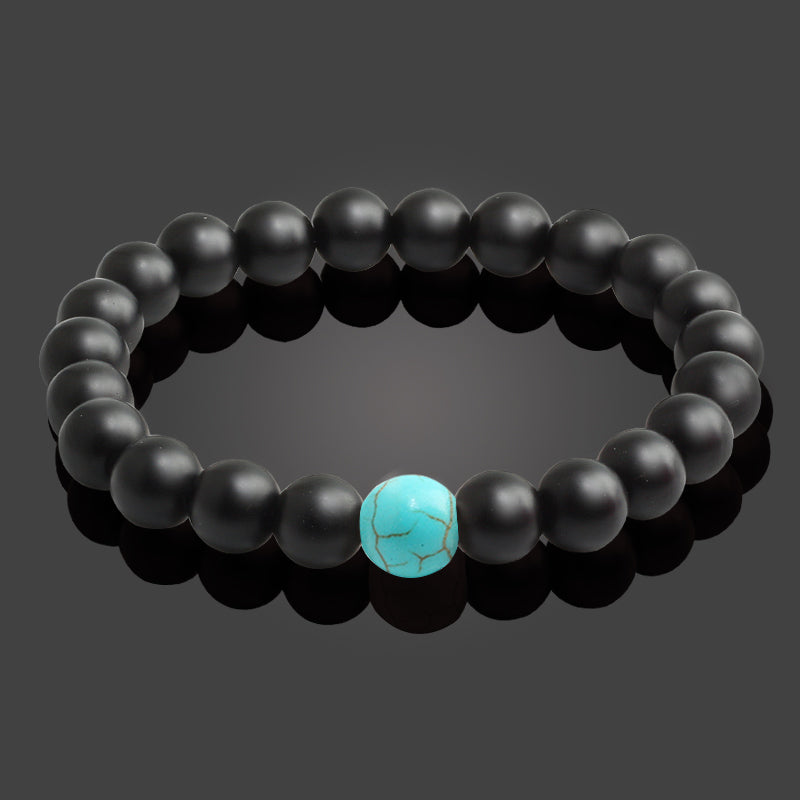 Black Lava Natural Stone Beads Bracelets for Men and Women