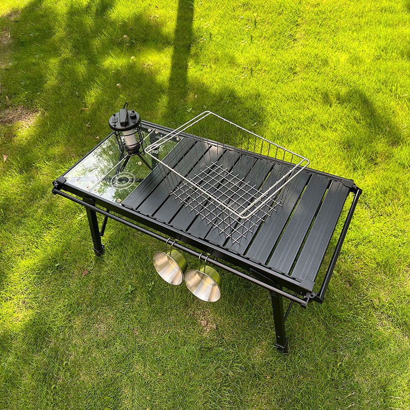 Stainless Steel Folding Basket: Drain & Wash, Ideal Camping Table Accessory