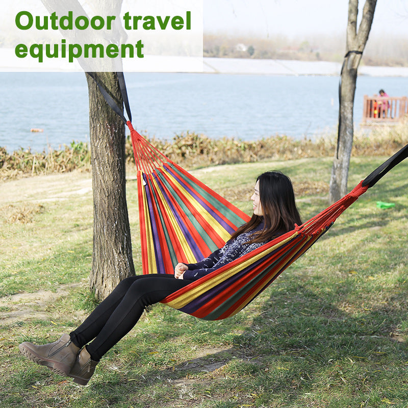 280*80cm  Camping Portable Outdoor Hammock Folding Single Hanging Canvas