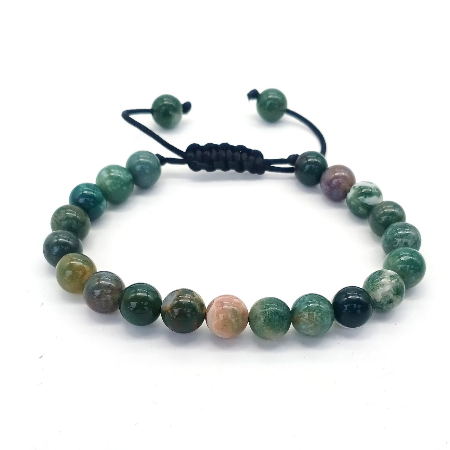 Natural Stone Beads Braided Bracelet Adjustable