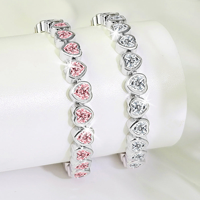 Sparkling Heart Zirconia Bracelet