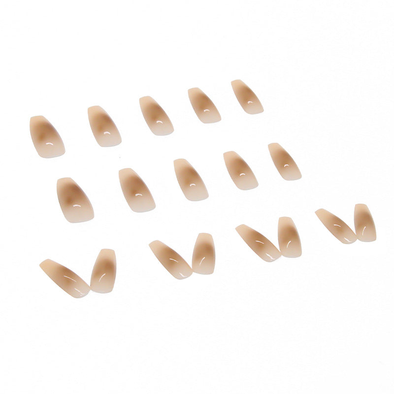 Smudged Fake Nails Removable Manicure