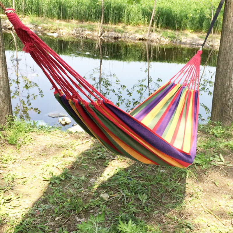 280*80cm  Camping Portable Outdoor Hammock Folding Single Hanging Canvas