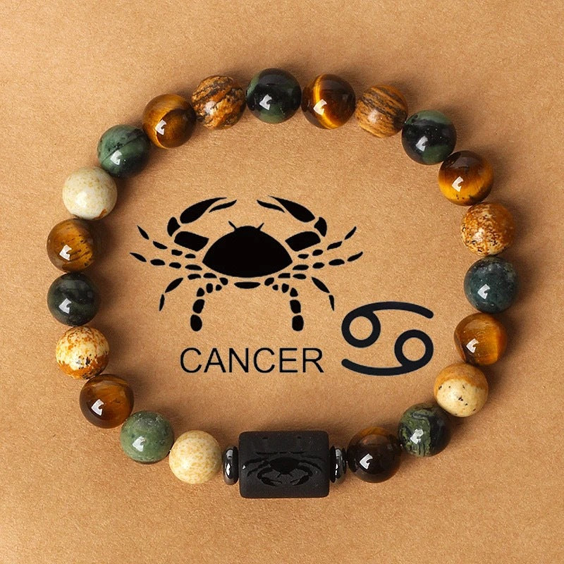 Natural Stone Beaded Tiger Eye Choose your Zodiac Sign | Attract Abundance Bracelet