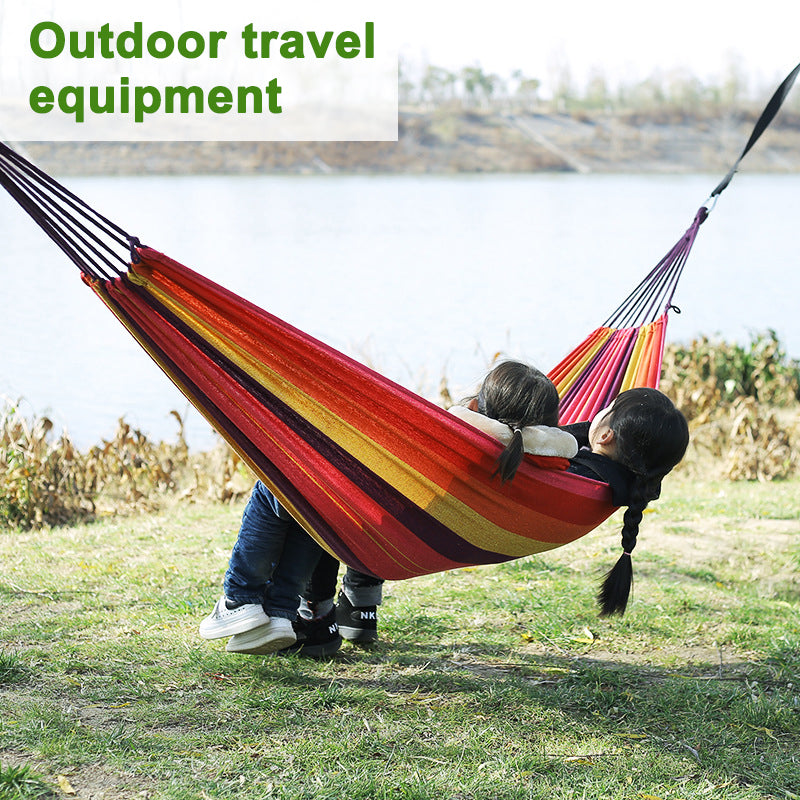 280*80cm  Camping Portable Outdoor Hammock Folding Single Hanging Canvas
