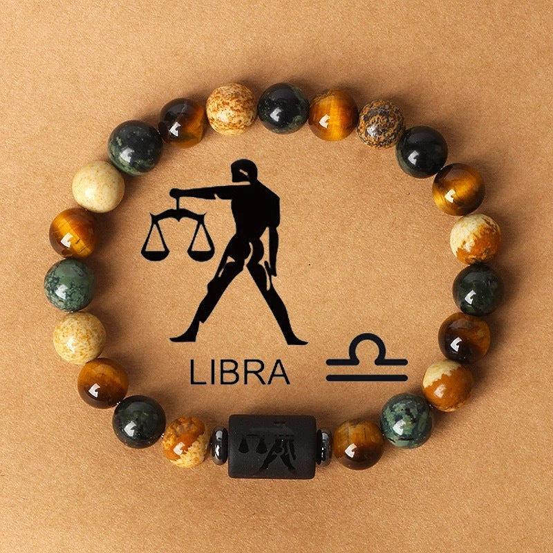 Natural Stone Beaded Tiger Eye Choose your Zodiac Sign | Attract Abundance Bracelet
