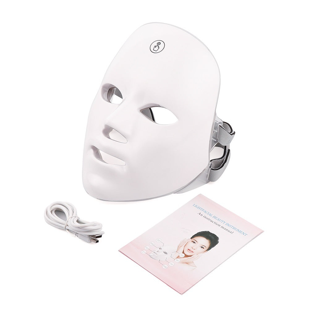 USB Rechargeable Manual Touch Test LED Mask Colorful Photon Skin Rejuvenation