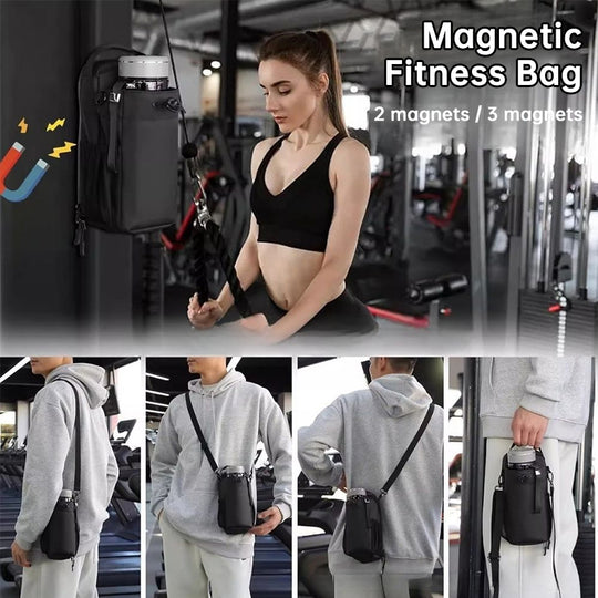 Magnetic Gym Essentials Bag with Bottle Pocket