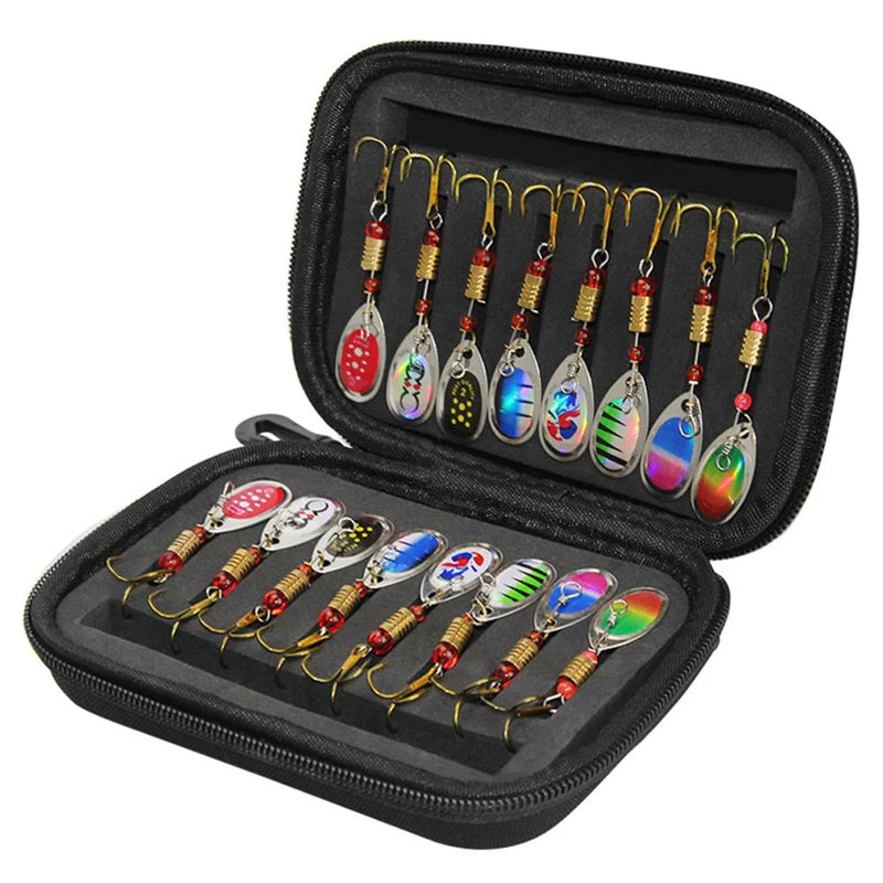 Metal Spoon Spinner Fishing Lure 16pcs Set Spoonbait Crankbaits Fishing Wobblers