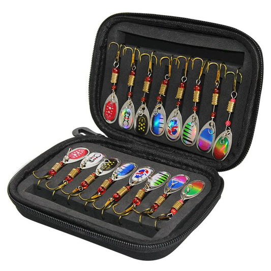 Metal Spoon Spinner Fishing Lure 16pcs Set Spoonbait Crankbaits Fishing Wobblers
