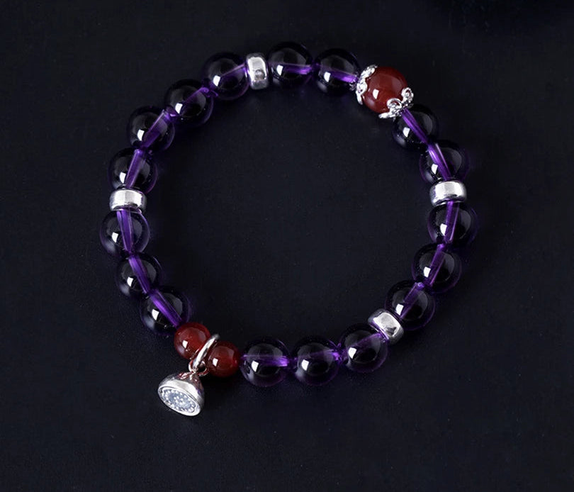 Natural Stone Amethyst Agate Bracelet