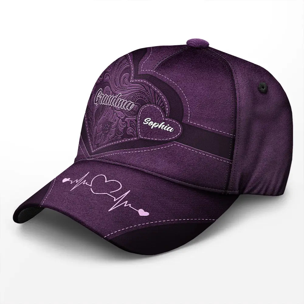 Purple Grandma's Little Sweethearts Classic Cap, Custom Design