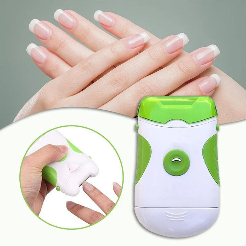 Portable Electric Nail Trimmer with LED Light Nail Manicure Pedicure Polisher