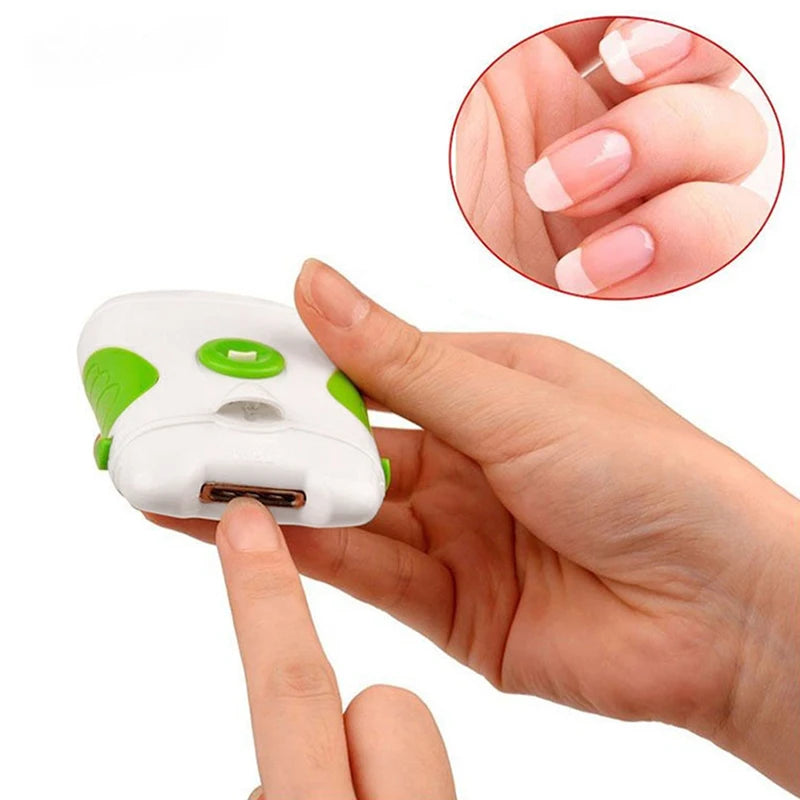Portable Electric Nail Trimmer with LED Light Nail Manicure Pedicure Polisher