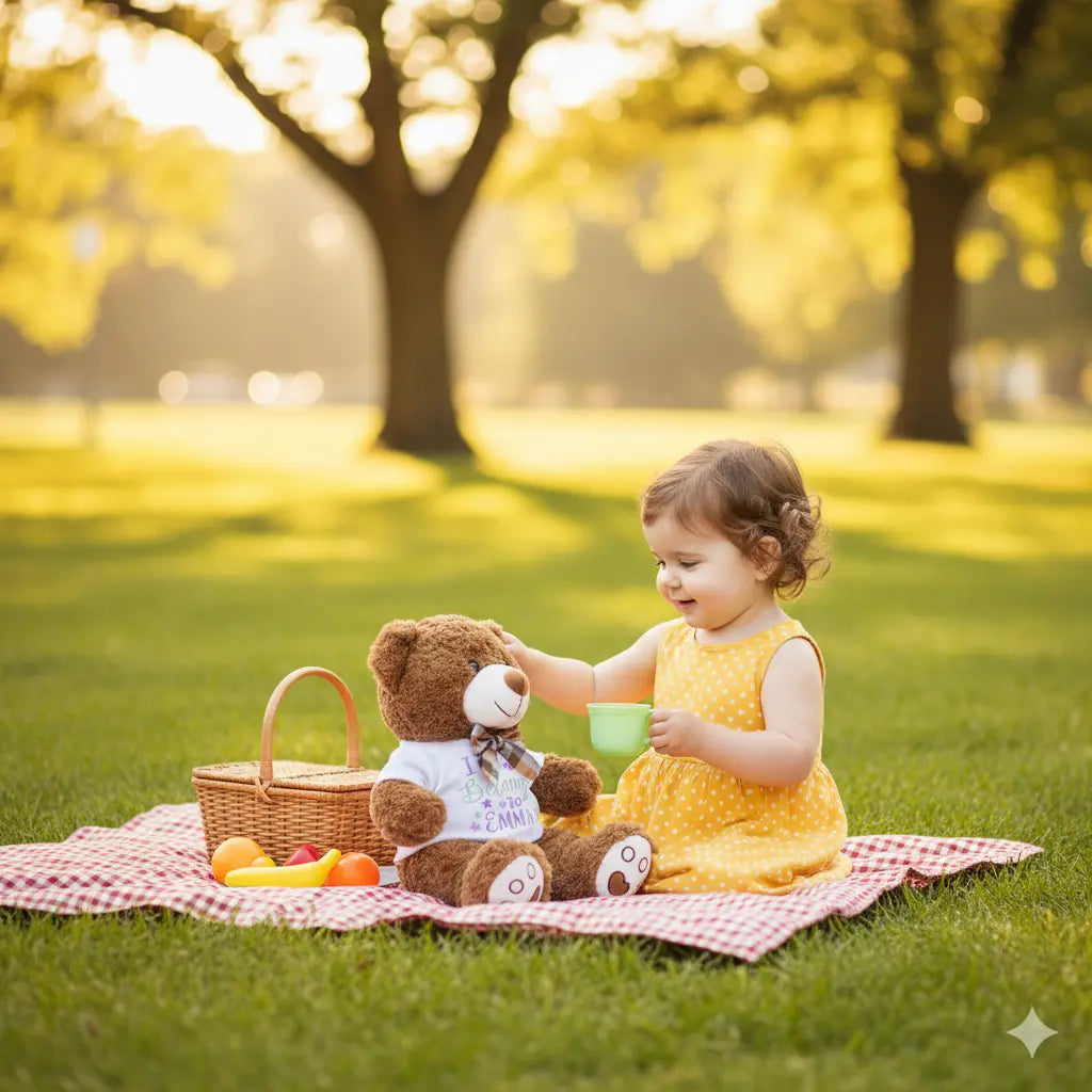 Personalized Bear Plush Stuffed Toy Gift for Baby Shower