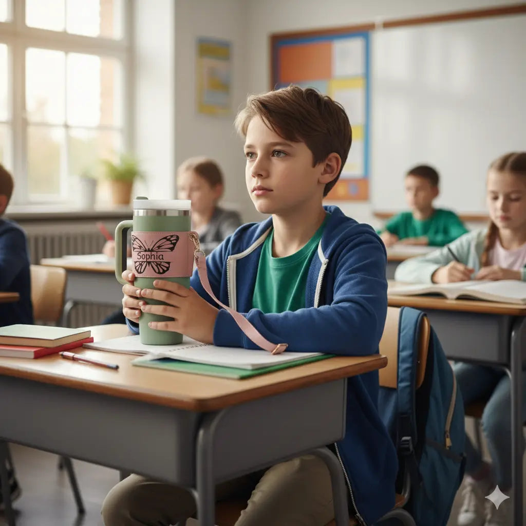 Personalized Butterfly Water Bottle Carrier Bag