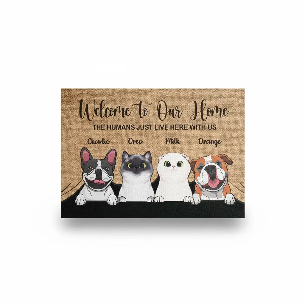 Welcome To The Pet Home - Personalized Doormat