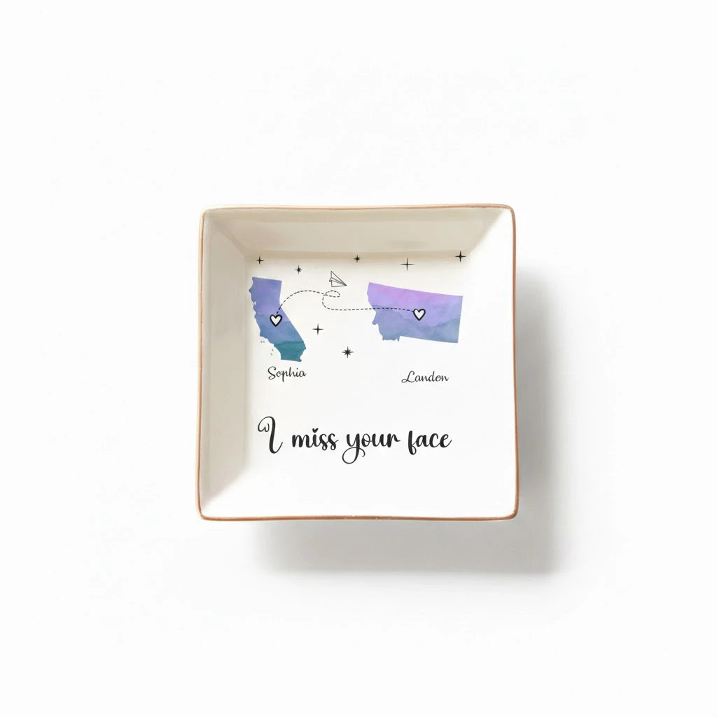 I Miss Your Face – Personalized Jewelry Dish