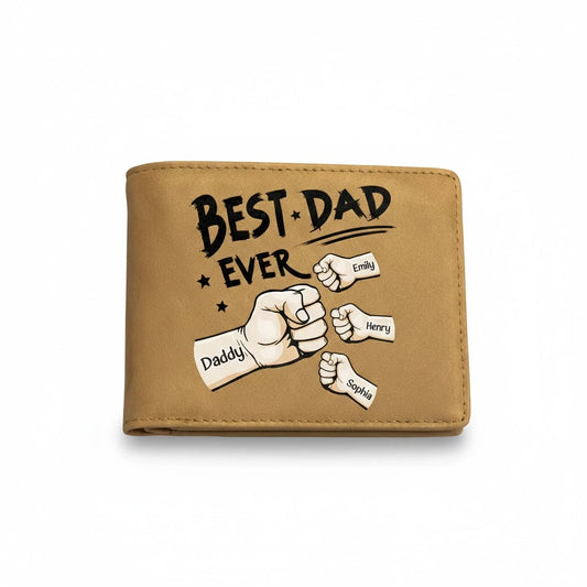 Best Dad Ever – Personalized Leather Wallet