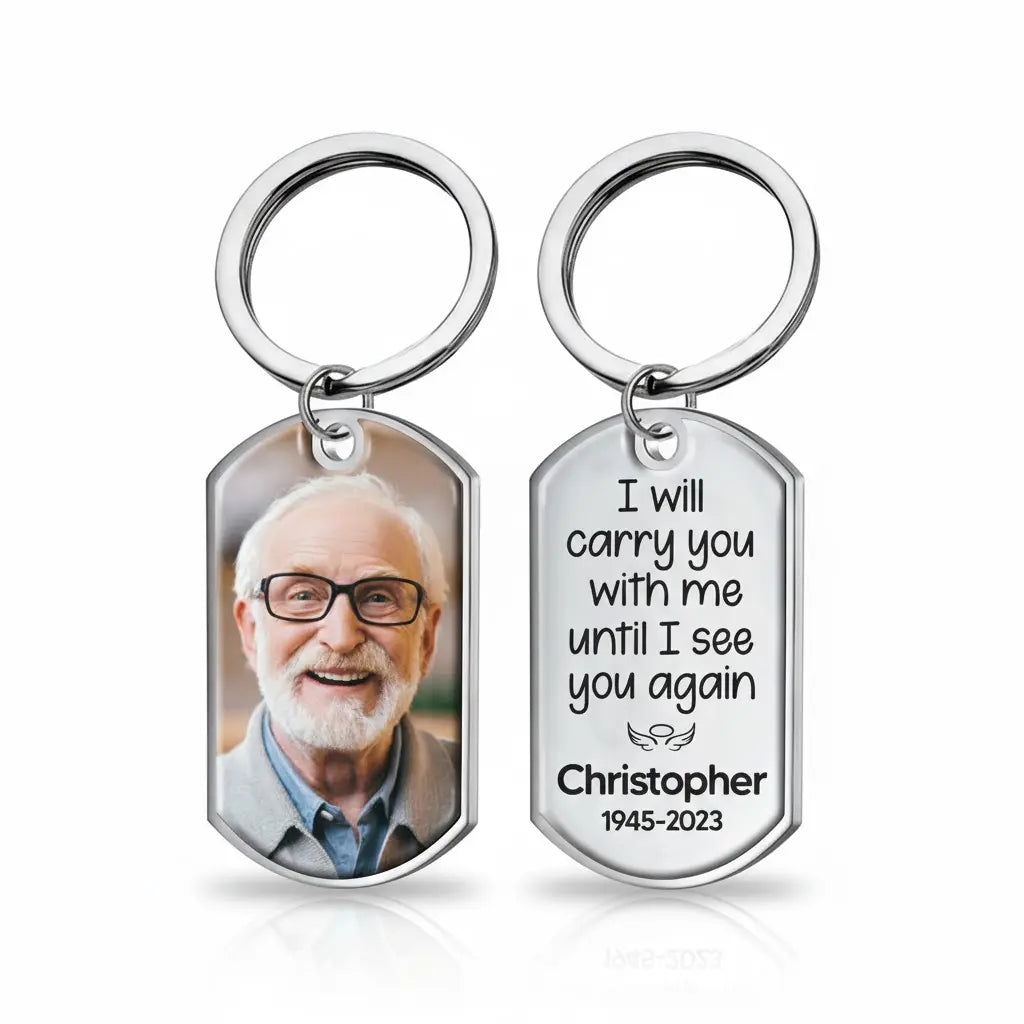 Personalized Memorial Photo Keychain