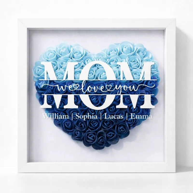 Personalized Mom Flower Shadow Box