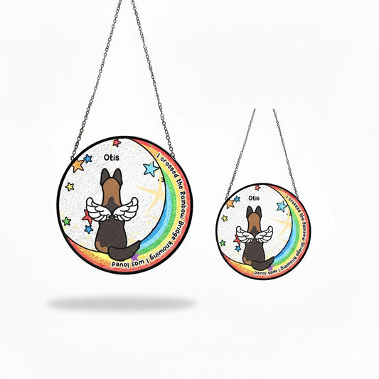 Rainbow Bridge – Personalized Stained Glass Suncatcher