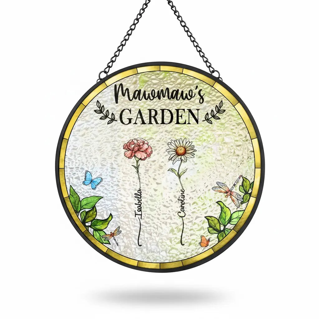 Personalized Stained Glass Window Hanging Suncatcher