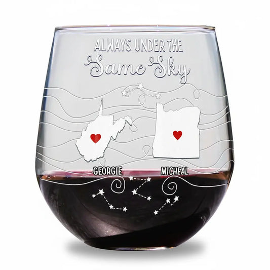 Personalized Stemless Wine Glass