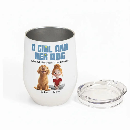 Unbreakable Bond With My Dogs - Personalized Wine Tumbler