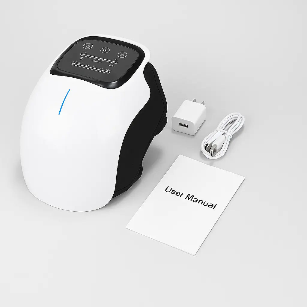 Rechargeable Heated Knee Massager with Vibration And LED Touch Control