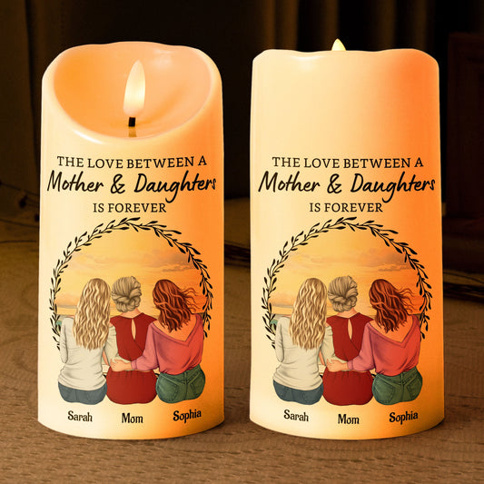 Personalized LED candle for mother and daughter, warm glow, heartfelt message, Christmas gift, Mother's Day keepsake