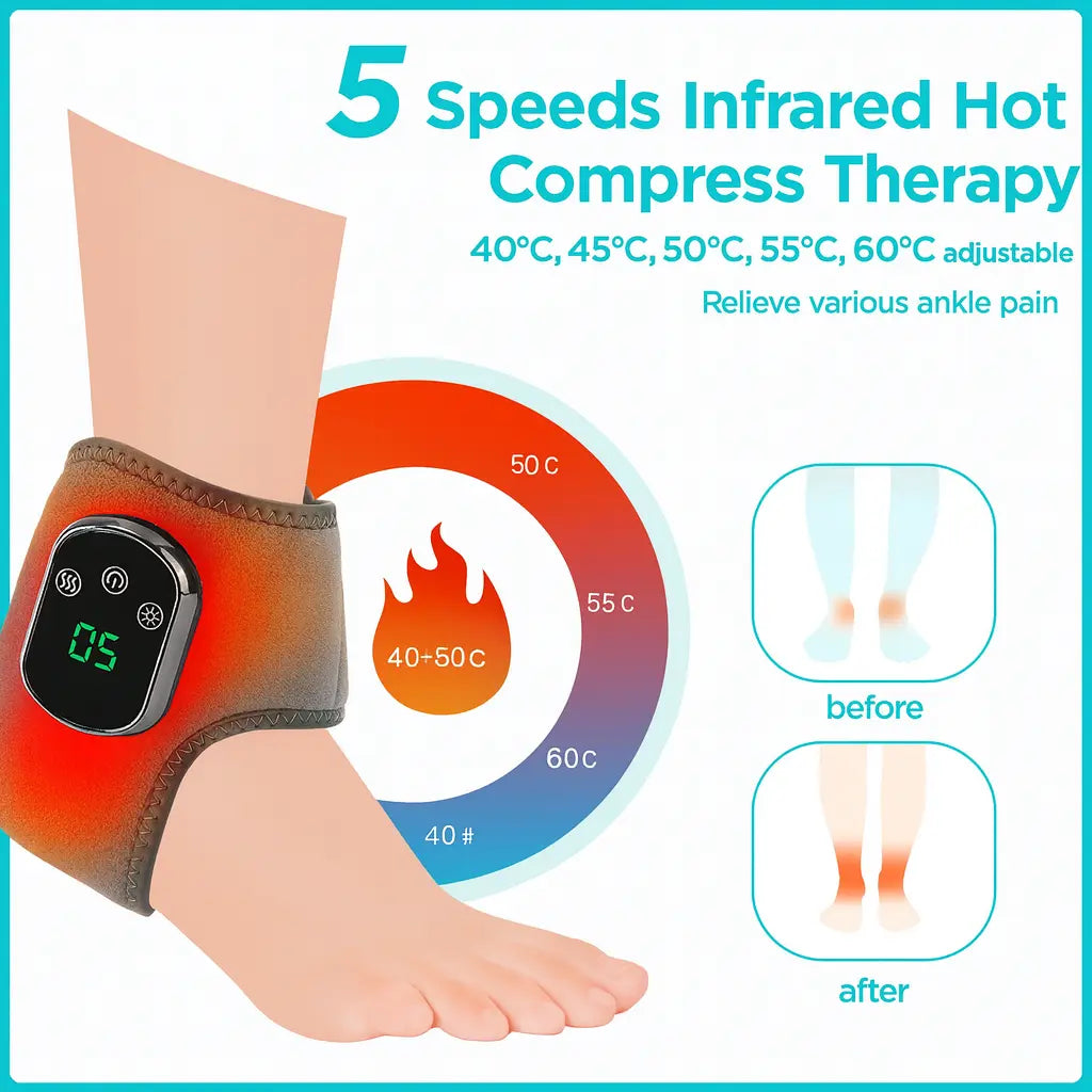 USB Heated Ankle And Foot Massager Hot Compress