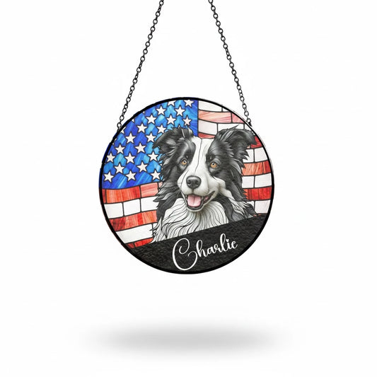 Personalized Dog Portrait – Custom Window Suncatcher