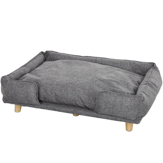 Washable Elevated Dog Sofa – Charcoal Grey